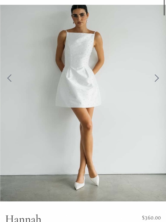 Jenny Yoo Dresses & Skirts - Jenny Yoo White Beaded Mini Dress-Hannah